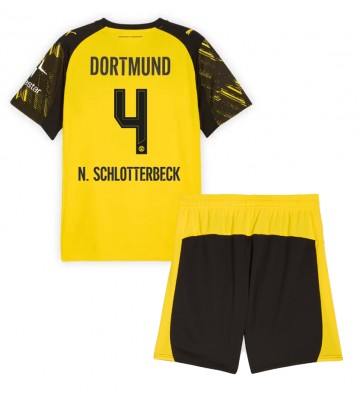 Borussia Dortmund Nico Schlotterbeck #4 Hjemmebanetrøje Børn 2025-26 Kortærmet (+ Korte bukser)